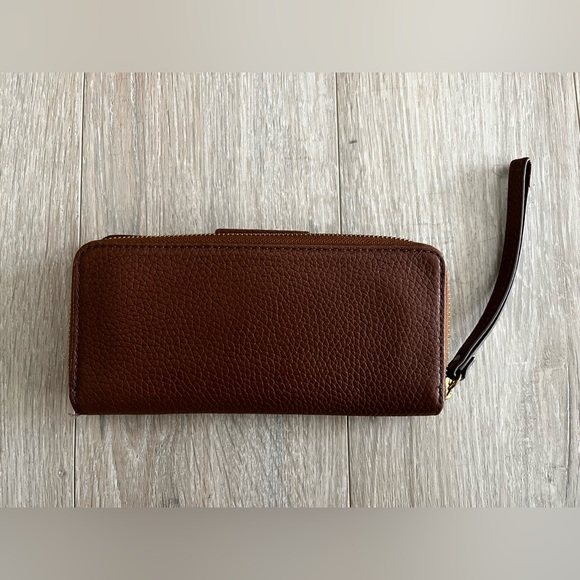 NWT Fossil Madison Zip Clutch Medium Brown - Picture 3 of 8